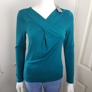 Ann Taylor Petite SP NWT zipper back blouse